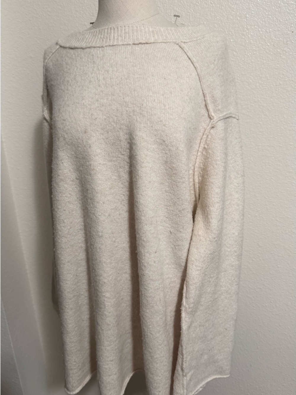 Zara Cream Oversized Knit Sweater